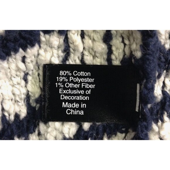 Lane Bryant Cardigan Sweater Wn 26/28 Blue White Striped Open Front Fringe Boho - Picture 10 of 11